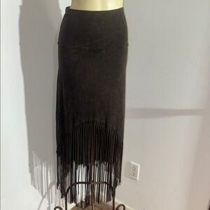 Fringed Brown Skirt